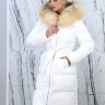 Пуховик утепленный (биопух), на замке/капюшон мех лисица. Арт.17-313 РТ-10440