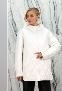 Куртка демисезонная (синтепон), на замке/капюшон., белый, 75 см 3382-75 РТ-9141