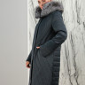 Пальто на верблюжьей шерсти,капюшон чернобурая лиса. Артикул 7136Р, РТ-8760
