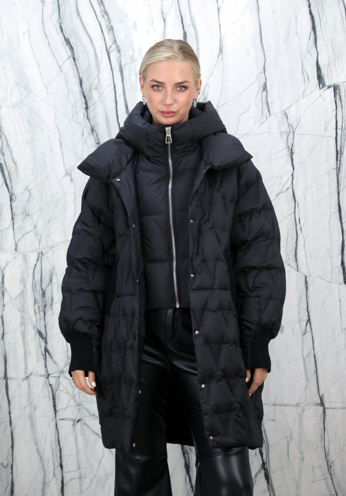 Пуховик утепленный(пух/перо) на замке/капюшон. Арт.6051 РТ-10317