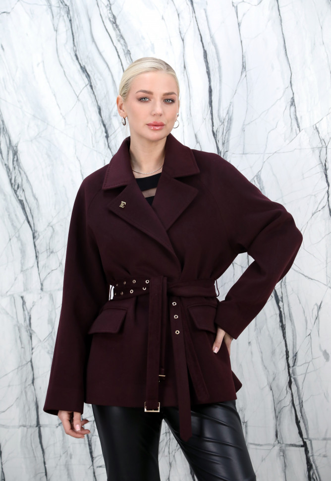 Полупальто демисезонное, английский ворот/пояс. Арт.87072 РТ-10817