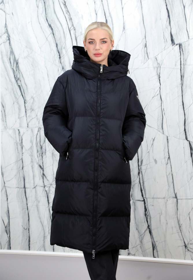 Пуховик утепленный (80%пух,20%перо) на замке с капюшоном. Арт.PRADO РТ-10148