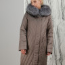 Пальто на верблюжьей шерсти,капюшон чернобурая лиса. Артикул 7136Р, РТ-8761
