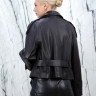 Куртка из натуральной кожи, на пуговицах/ворот/пояс. Арт.Z-117LP/55YM РТ-10824