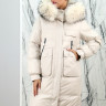 Пальто утепленное-биопух,капюшон отделка мех енота. Артикул Y-024-345 PT-8640