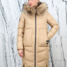 Пуховик утепленный (биопух) на замке/капюшон мех енота. Арт.Y022-293 РТ-7908