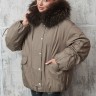 Пуховик утепленный (пух/перо), на замке/капюшон отделка мех енота. Арт. Y-027-036 РТ-10958