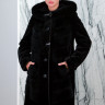Шуба из меха овчины, отделка капюшона норка. Арт.М-241 РТ-2357
