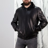 Куртка из натуральной кожи, на замке с капюшоном. Арт. 89030, РТ-9072