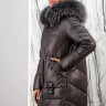 Пальто утепленное-биопух,капюшон отделка мех енота. Артикул Y-024-601 PT-8628