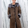 Дубленка из натурального меха  тоскана/капюшон. Арт.Z-9002Z РТ-5447