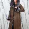 Дубленка из натурального меха  тоскана/капюшон. Арт.Z-9002Z РТ-5447