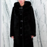 Шуба из меха овчины, капюшон отделка норка. Арт.М-203 РТ-2446