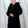 Шуба из меха овчины, капюшон отделка норка. Арт.М-203 РТ-2446