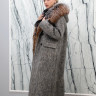 Пальто зимнее из натуральной шерсти, с натуральным утеплителем(гусиный пух), капюшон/борт аргентинская чернобурая лиса. Арт.85783 РТ-10526