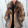 Шуба из меха премиальной аргентинской лисы, английский ворот. Арт.099-1 РТ-10720