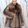 Шуба из меха премиальной аргентинской лисы, английский ворот. Арт.099-1 РТ-10720