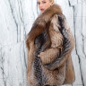 Шуба из меха премиальной аргентинской лисы, английский ворот. Арт.099-1 РТ-10720