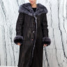 Дубленка из натурального меха овчины,на пуговицах/капюшон. Арт.Z-9014 РТ-6075