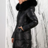 Пальто утепленное-биопух,капюшон отделка мех енота.