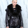 Куртка из натуральной кожи,ворот отделка мех песца. Арт.26031 РТ-10754