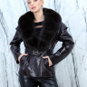 Куртка из натуральной кожи,ворот отделка мех песца. Арт.26031 РТ-10754