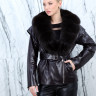 Куртка из натуральной кожи,ворот отделка мех песца. Арт.26031 РТ-10754
