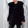 Шуба из эко меха (норка),прямого кроя/капюшон. Арт.427 РТ-9851