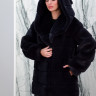 Шуба из эко меха (норка),прямого кроя/капюшон. Арт.427 РТ-9851