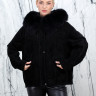 Куртка из натуральной кожи, на замке/капюшон мех песца. Арт.25728 РТ-10432
