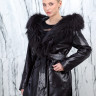 Куртка из натуральной кожи,капюшон отделка мех енота. Арт.26032 РТ-10751