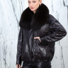 Куртка из натуральной кожи,ворот отделка мех песца. Арт.2616 РТ-10753