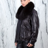 Куртка из натуральной кожи,ворот отделка мех песца. Арт.2616 РТ-10753