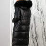 Пальто утепленное-биопух,капюшон отделка мех енота.