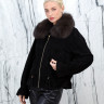 Куртка из натуральной кожи, на замке/ворот мех песца. Арт.25695 РТ-10434