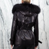 Куртка из натуральной кожи,капюшон отделка мех енота. Арт.25011-1 РТ-10750