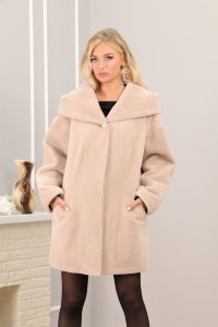 Полушубок из меха астраган с капюшоном. Арт. Аэлита, РТ-5500