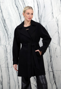 Пальто демисезонное,шерсть 70% полиэстр 30%, ворот/пояс. Арт.7525 РТ-10723