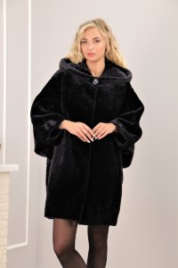 Шуба из меха стриженной австралийской овчины. Арт. Жозефина-2, РТ-4245