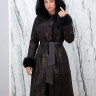 Дубленка из натурального меха тоскана,на пуговицах/капюшон. Арт.Z-9004 РТ-5371