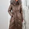 Пальто утепленное-биопух,капюшон отделка мех енота. Артикул Y-024-123 PT-8645