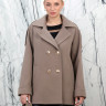 Полупальто демисезонное, шерсть 70% полиэстер 30%,английский ворот/пояс. Арт.7529 РТ-10755