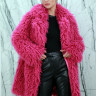 Шуба из эко меха лама, английский ворот. Арт.Э-241 РТ-9927