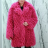 Шуба из эко меха лама, английский ворот. Арт.Э-241 РТ-9927