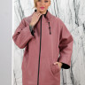 Куртка из натуральной кожи, на замке ворот стойка., розовый, 80 см