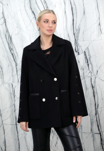 Полупальто демисезонное, шерсть 70% полиэстер 30%,английский ворот/пояс. Арт.56650 РТ-10728