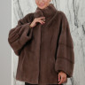 Куртка из меха аукционной норки, модель кимоно.Ворот стойка.