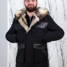 Пуховик утепленный (верблюжья шерсть).Капюшон/борт отделка волк. Арт.23050 РТ-8802