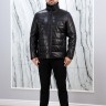 Пуховик из натуральной кожи ягненка премиум качества, на замке/отделка ворота натуральная овчина. Арт.AF-41 РТ-10879
