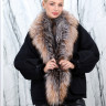 Полупальто зимнее кашемировое, отделка ворот мех аргентинской лисы. Арт.25838 РТ-10429